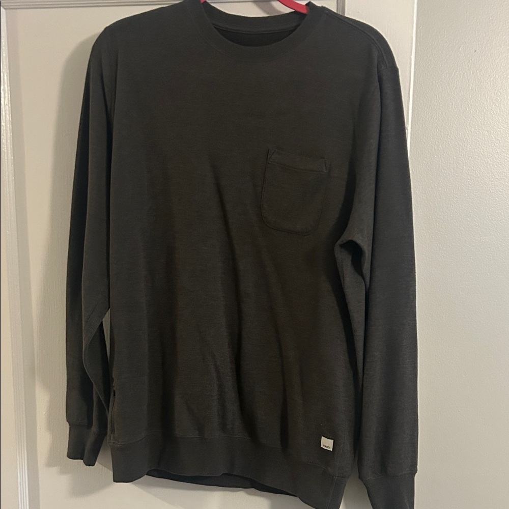 Vuori Men's Brown/ Gray Crewneck lightweight Sweater